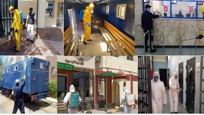الداخلية تواصل أعمال تطهير وتعقيم الأقسام الشرطية والسجون
