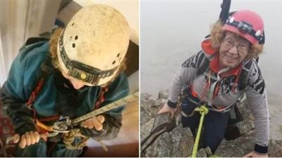 بدأت ممارستها في سن الـ 68.. سبعينية تتسلق الصخور في الحجر الصحي | صور