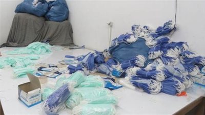 ضبط مصنع كمامات بدون ترخيص في قليوب