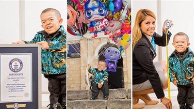 للمرة الثانية.. كولومبي يدخل موسوعة جينيس كأقصر رجل في العالم | صور