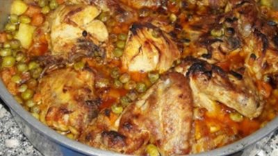 طريقة عمل صينية التورلي بالفراخ | فيديو