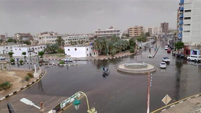 أمطار غزيزة مصحوبة ببرق ورعد تضرب عدة مناطق بالوادي الجديد | صور