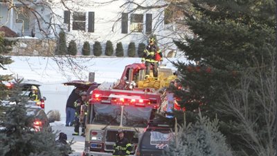 حريق هائل بمنزل هيلاري كلينتون في نيويورك