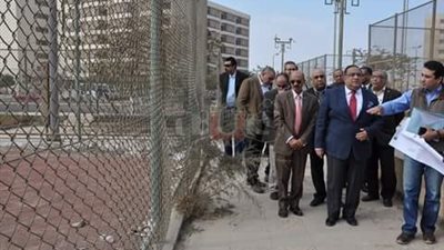 «نجم» يتفقد منشآت جامعة حلوان الرياضية (صور)