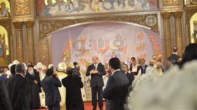 25 صورة ترصد القداس الأول بكاتدرائية ميلاد المسيح في العاصمة الإدارية