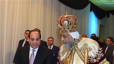 8 صور ترصد زيارة السيسي لكاتدرائية العاصمة الإدارية