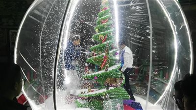 بلورة الكرة الأرضية.. مجسم لمكان ولادة المسيح بكنيسة الأنبا بيشوي