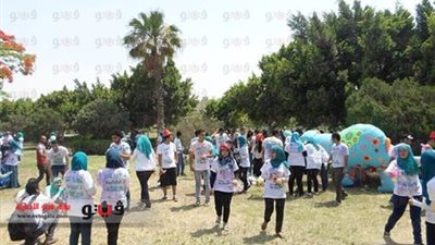 بالفيديو والصور.. احتفالات طلاب جامعة حلوان بنهاية العام الدراسي