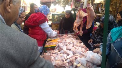 إعدام 27 كيلو دواجن فاسدة بمحال الشرابية (صور)