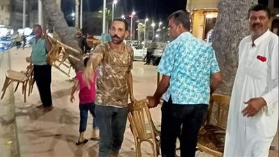 حملات لرفع الإشغالات بعدد من المناطق في دمياط