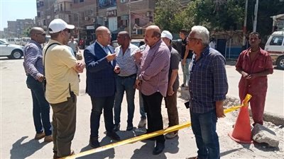 نائب محافظ الجيزة يتفقد عملية إصلاح خط الغاز الرئيسي بمركز أوسيم | صور