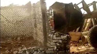 إزالة فورية لبناء بدون ترخيص بالتل الكبير بالإسماعيلية