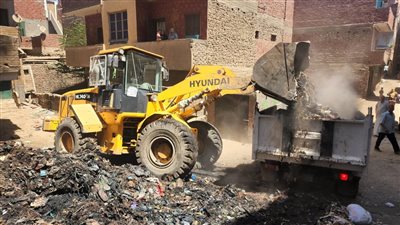رفع 500 طن مخلفات بميت شماس في الجيزة | صور