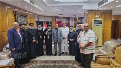  مطران بورسعيد يترأس وفدا كنسيا لتهنئة مدير الأمن الجديد بمنصبه | صور