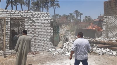 إزالة 27 حالة بناء مخالف وتعد على الأراضي الزراعية بالجيزة | صور