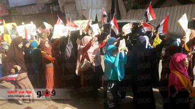 بالصور.. مسيرة لأعضاء الإرهابية في ذكرى عزل مرسي بالمنوفية