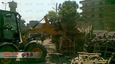 بالصور.. بدء حملة مكبرة لإزالة الإشغالات بطوخ