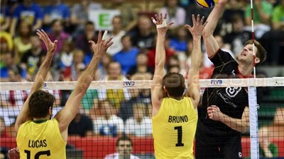 بالصور.. البرازيل تفوز على ألمانيا في بطولة العالم للكرة الطائرة