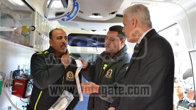 5 سيارات إسعاف حديثة تتولى تأمين حوادث الطرق بصحراوى الإسماعيلية اليوم