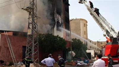 الحماية المدنية تخمد حريق نقطة شرطة الزلزال