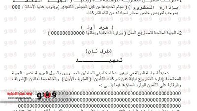 ننشر ملامح مشروع عقد التأمين الإجباري على العاملين المصريين بالخارج